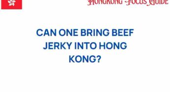 Can One Bring Beef Jerky into Hong Kong? The Surprising Truth Revealed